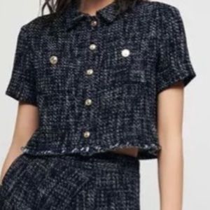 NWT Maje tweed top size 1